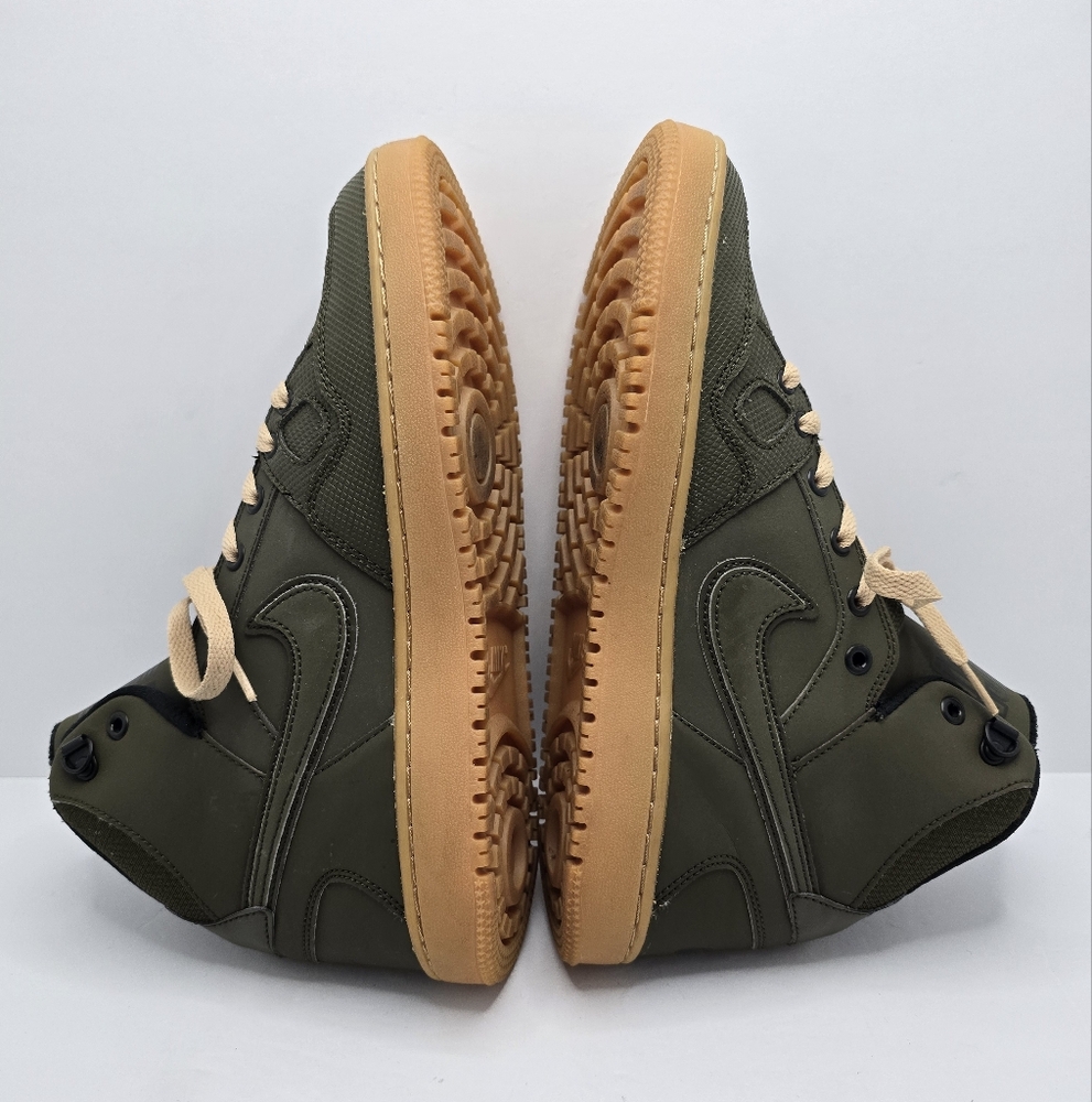 Nike | Son of Force Mid Winter 'Dark Loden' olive green  sporty sneaker | MENS 8 - Picture 8 of 10